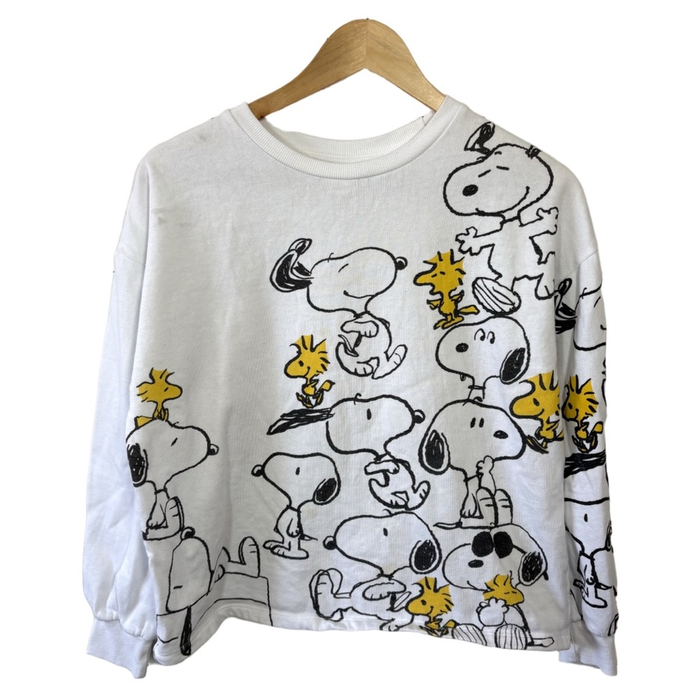 Peanuts Snoopy Woodstock Graphic Sweatshirt White M 2020